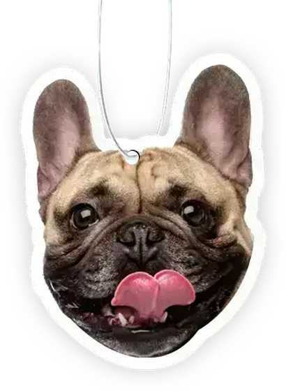 A dog’s face cut into an air freshener